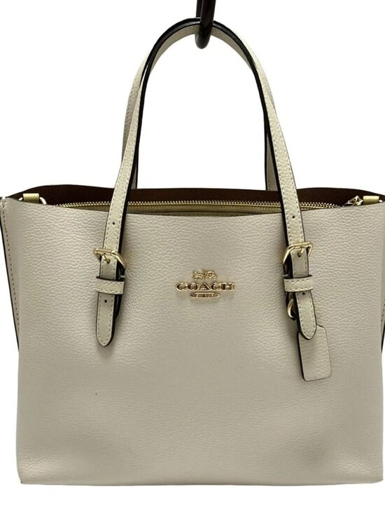 Coach Handbags - COACH Molly Tote 25 C4084 Cream Leather Tote Bag